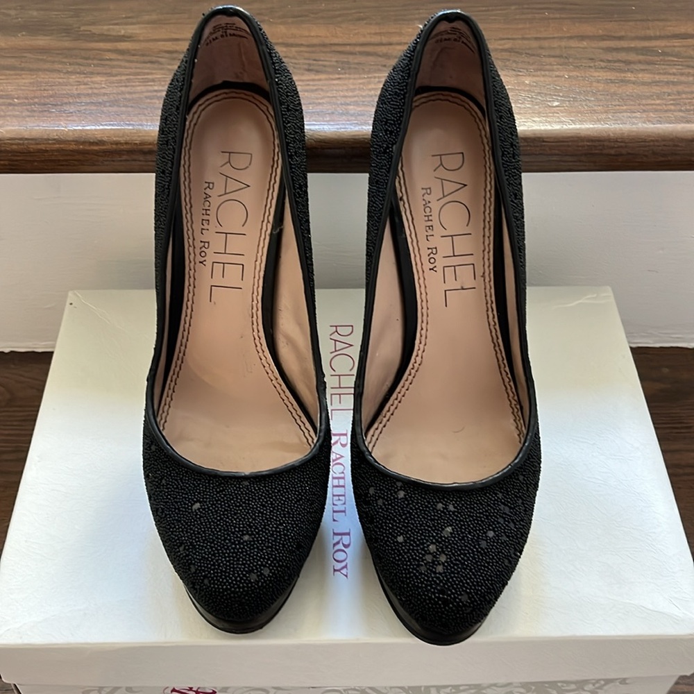 Rachel Roy - Women’s high heel platform pumps - 6.5 - black/embilished